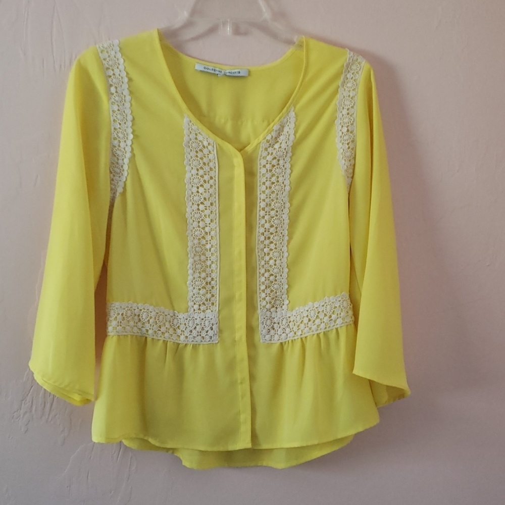 Collective Concepts crochet detail top